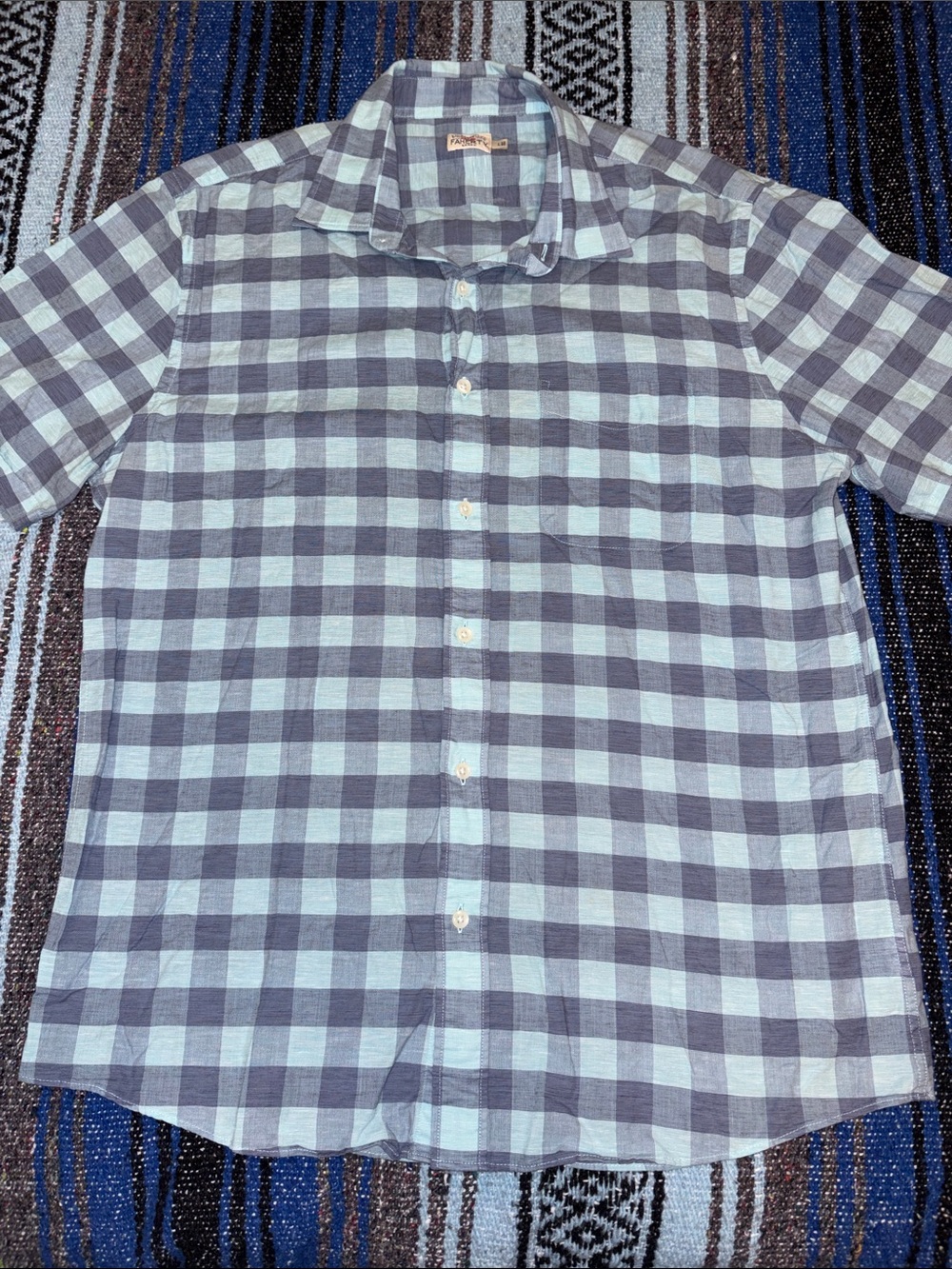 Faherty Checkered Plaid Casual Button Down Shirt